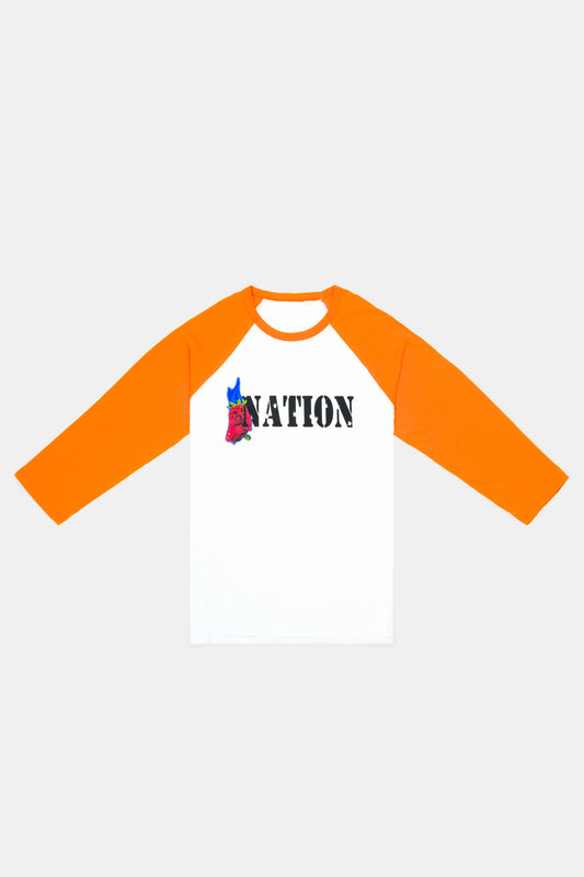 Nation / Strawberry Raglan / Orange-White