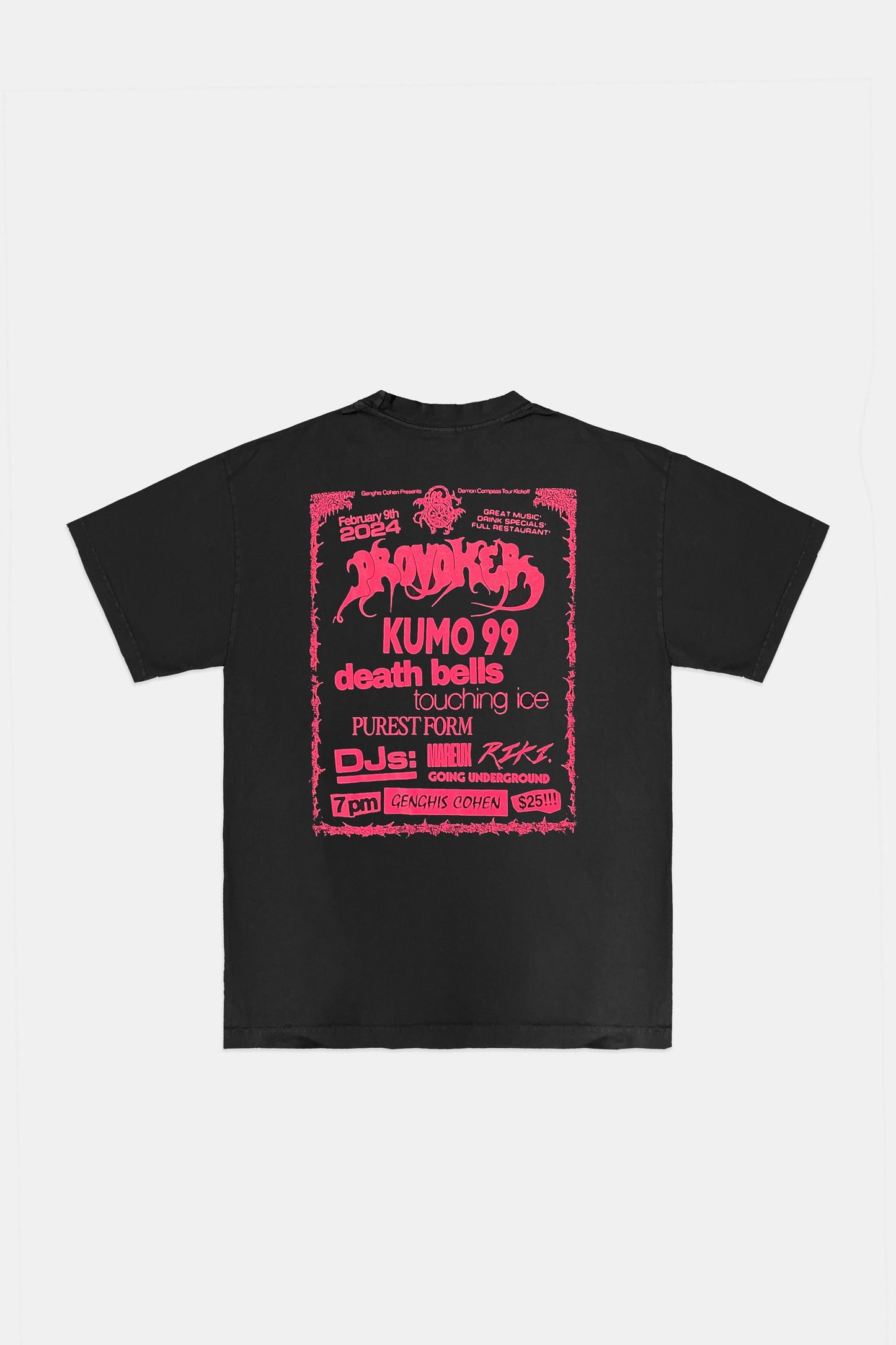 Provoker / Demon Compass 2024 Tour Kickoff T-shirt / Black